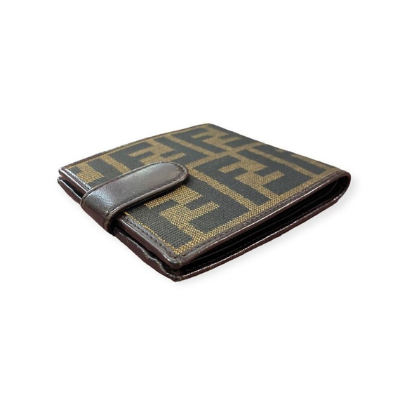 Authentic Compact Fendi Wallet | Zucca FF Logo Small Fendi Wallet - Picture 4 of 10